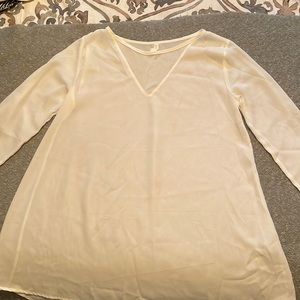 White maternity blouse